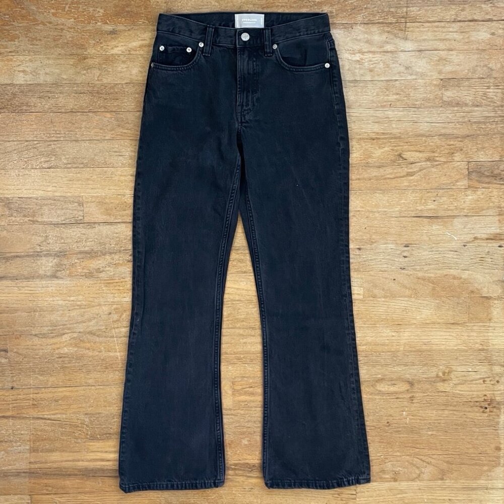 Everlane Jeans Size 24 Regular Faded Black Denim Slouch Bootcut  Brand: Everlane